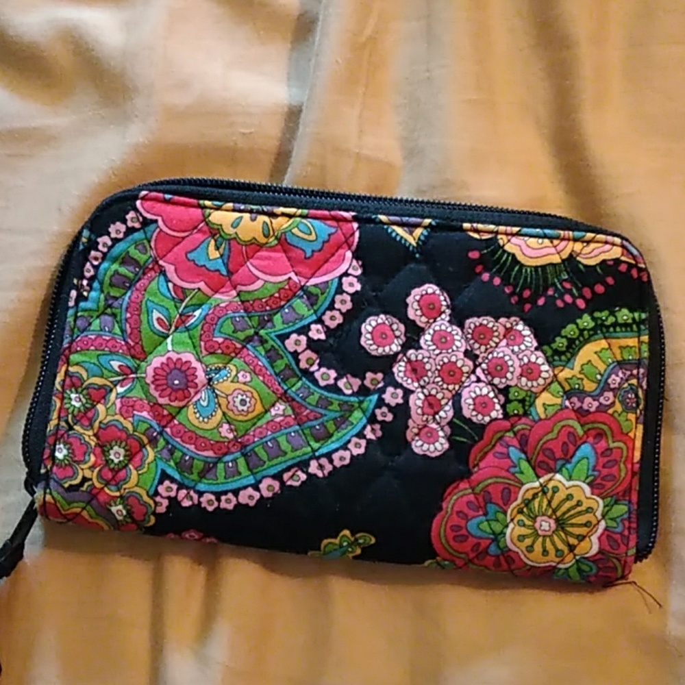 Vera Bradley Zip Around Wallet- Symphony in Hue